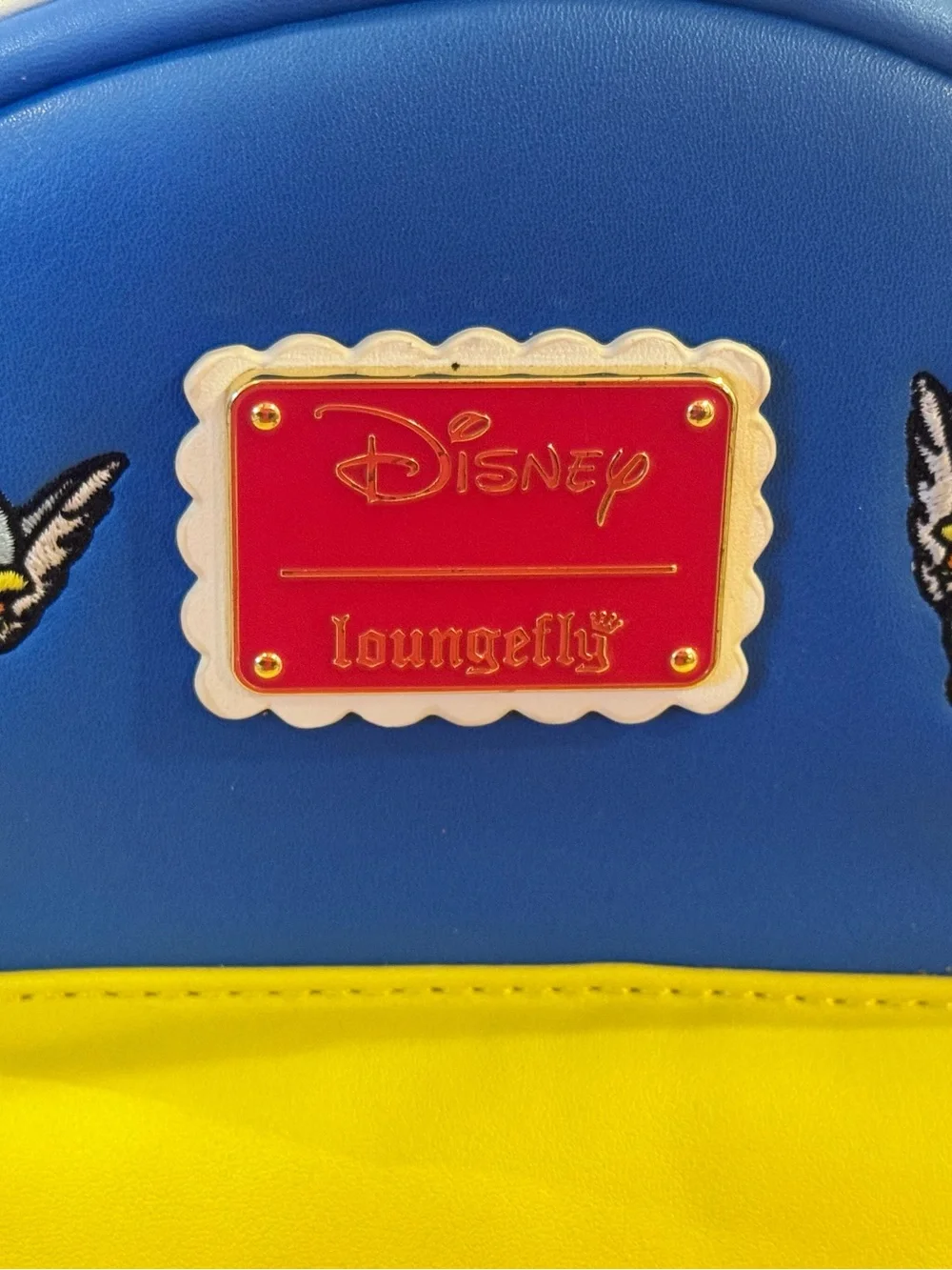 Disney by Loungefly Blue, Yellow & Red Snow White Vegan Leather Mini Backpack